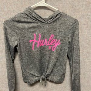 Girls Hurley sleeve hooded top